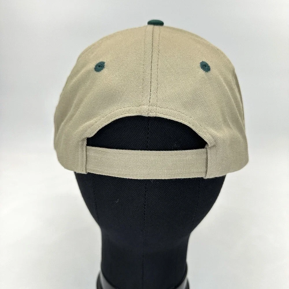 Head to Toe Raxil Wheat Hat Beige Green Hook Loop Strapback Embroidered Farming